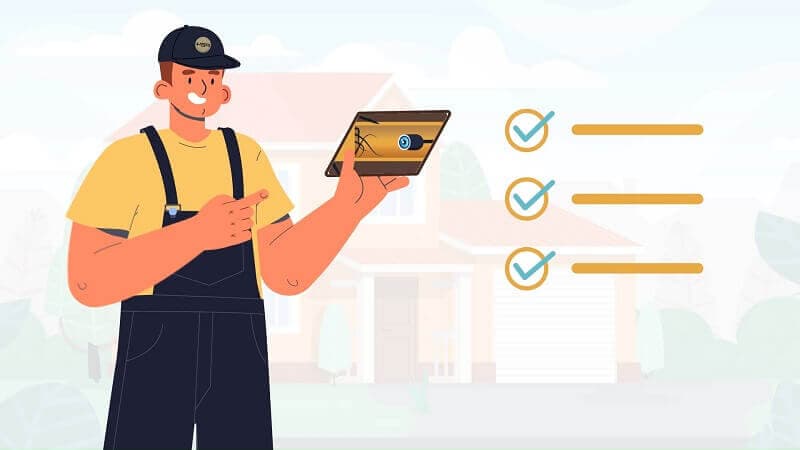 CCTV drain camera inspection showing HD footage of pipe interior