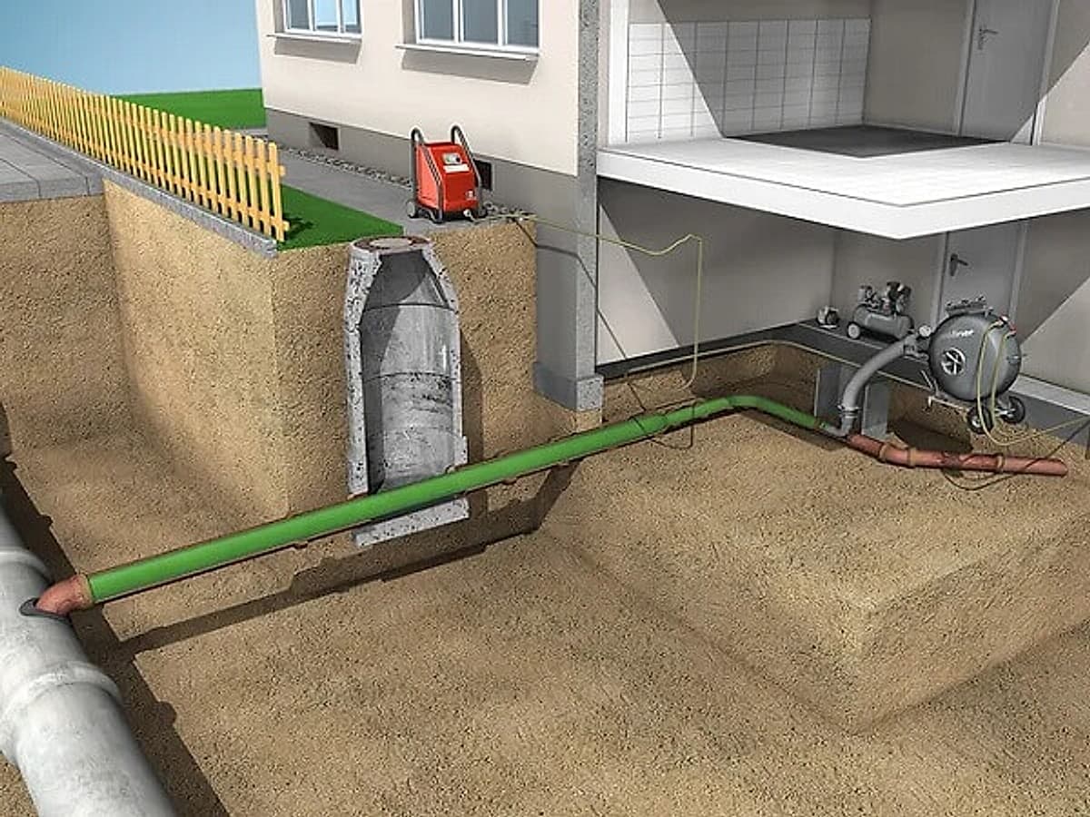 Illustration of CCTV, cleaning, and curing equipment used for pipe relining